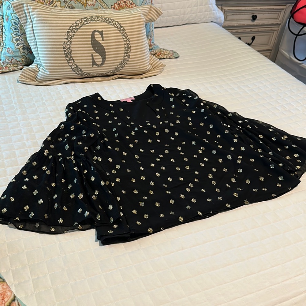 Lilly Pulitzer Top - Onyx Starry Chiffon